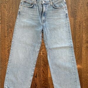 Agolde Light Blue Women's Straight Jeans